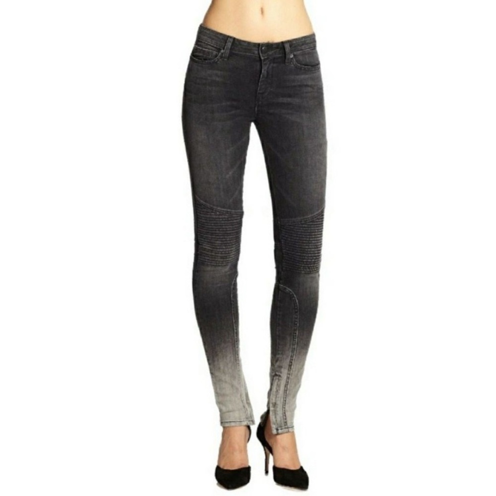 Vince Black Ombre Moto Jeans Dylan Skinny Sz. 27